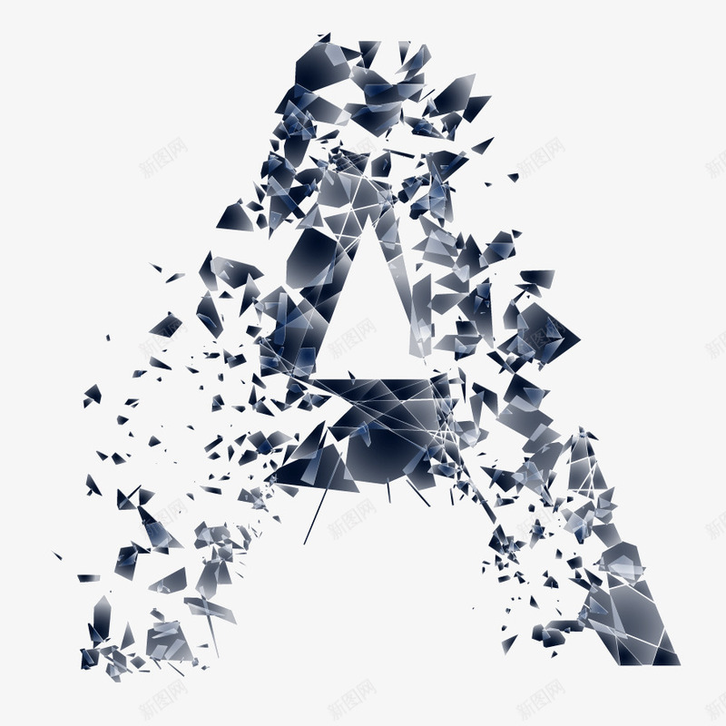创新科技感碎片字母装饰png免抠素材_88icon https://88icon.com 创新 字母 碎片 科技感 装饰矢量图