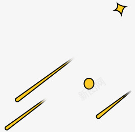 黄色卡通漂浮艺术线条星星png免抠素材_88icon https://88icon.com 卡通 星星 漂浮 线条 艺术 黄色