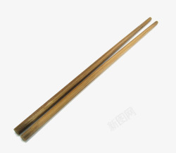 一双复古木质的筷子素材