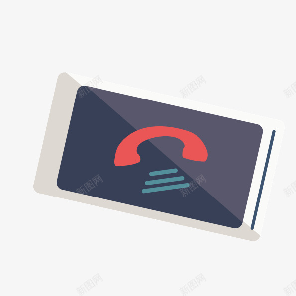 来电显示手机png免抠素材_88icon https://88icon.com 卡通手绘免抠素材 扁平化 电子产品 白色 移动电话