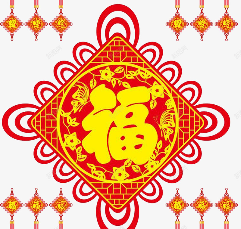 2018春节传统福字中国结png免抠素材_88icon https://88icon.com 2018 中国结 吉祥狗年 喜庆 平安 年画 新年快乐 新年春节 狗年 狗年大吉 福字 红色