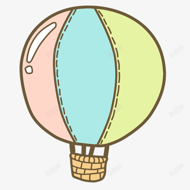 热气球卡通漂浮png免抠素材_88icon https://88icon.com 卡通 漂浮 热气球