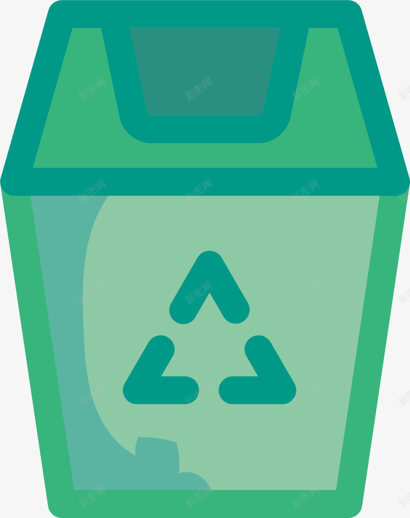 绿色卡通回收垃圾桶png免抠素材_88icon https://88icon.com 世界环境日 垃圾回收 扁平垃圾桶 爱护环境 环保 生态循环 绿色垃圾桶 自然