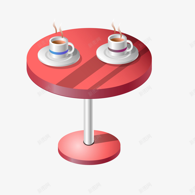 桌子上的咖啡饮品矢量图ai免抠素材_88icon https://88icon.com 下午茶 卡通 咖啡 圆形 桌子 饮品设计 矢量图