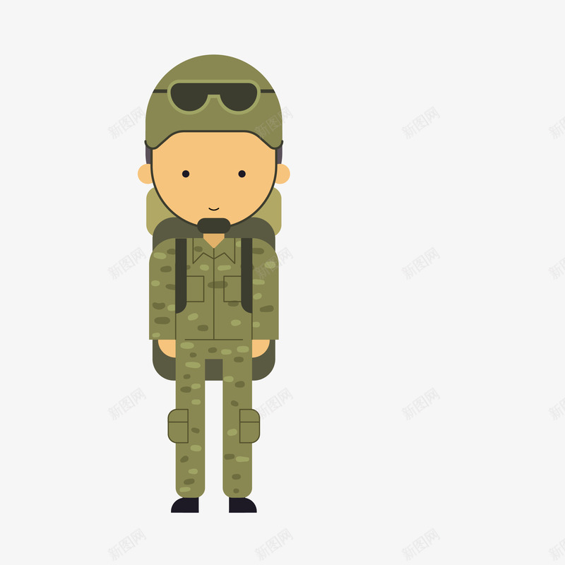 绿色服装卡通士兵矢量图eps免抠素材_88icon https://88icon.com 人物 卡通 士兵 小清新 工作形象 服装卡通 简约 职业 装饰图案 矢量图