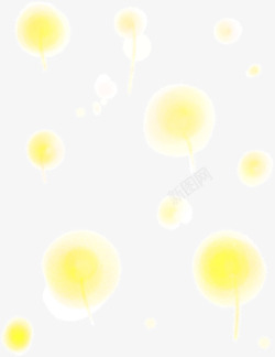 黄色卡通漂浮气泡素材