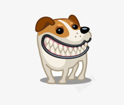 眼睛放光漏牙齿的狗狗图标高清图片