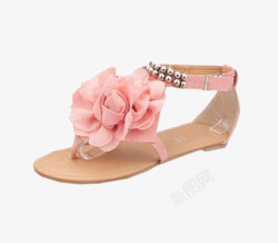 粉色珍珠凉鞋素材