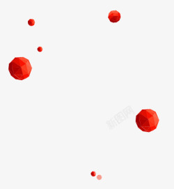 漂浮的红色球体素材