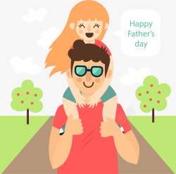 跟爸爸去郊游素材