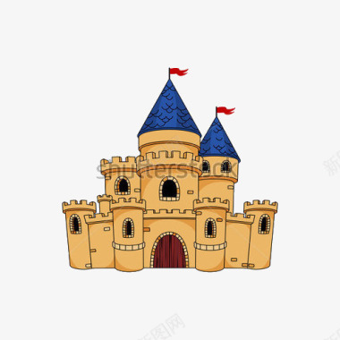 欧式城堡图标图标