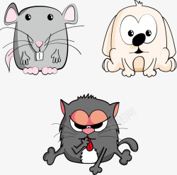 卡通漫画老鼠猫咪素材
