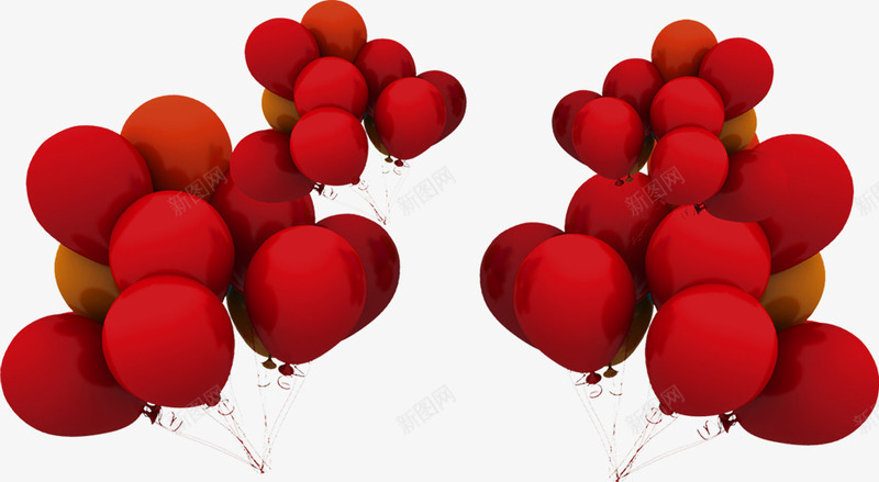 红色群舞的气球双12png免抠素材_88icon https://88icon.com 12 气球 红色 群舞