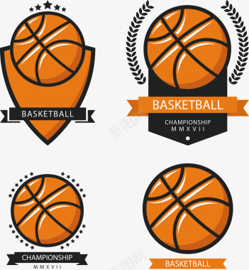 运动小人图标矢量素材创意时尚篮球运动图标矢量图图标