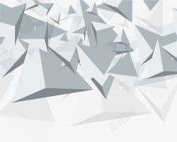 白色锥体几何抽象背景素材