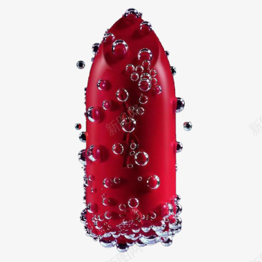 生食红色创意红色气泡圣罗兰唇膏图标图标