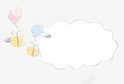 想象框卡通气球对话框高清图片