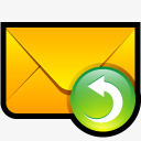 回复电子邮件回复邮件消息信信封响应图标图标