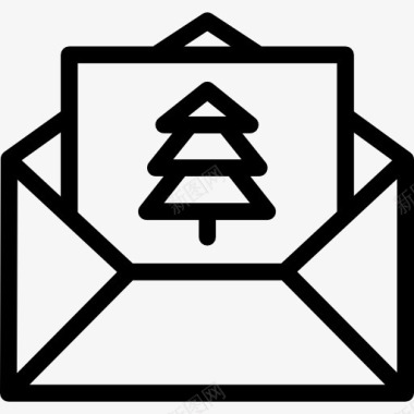 圣诞信件模板圣诞卡图标图标