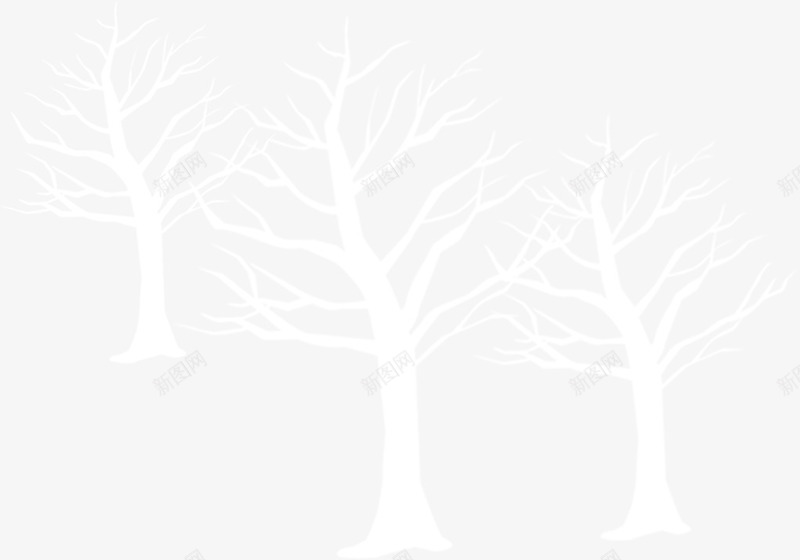 冬季白色树林装饰png免抠素材_88icon https://88icon.com 冬季 树林 白色 装饰