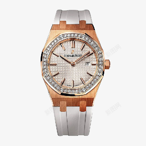 爱彼皇家橡树女士玫瑰金镶钻腕表png免抠素材_88icon https://88icon.com Audemars Piguet 产品实物 女士手表 手表 金镶钻腕表