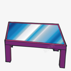 紫色桌子素材