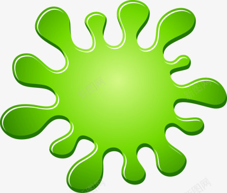 绿色水渍图形矢量图图标图标