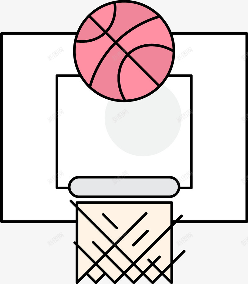 篮板篮球场矢量图eps免抠素材_88icon https://88icon.com 卡通版 卡通篮球场 场地 篮板 篮球 篮球场 矢量图