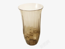 美式茶色透明玻璃花瓶素材