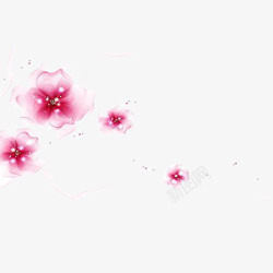 流动粉色花朵背景图素材