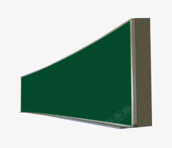 弯曲的绿色小黑板素材