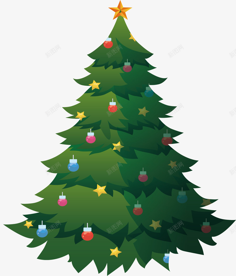 彩灯装饰圣诞树png免抠素材_88icon https://88icon.com 圣诞树 圣诞节 彩灯 彩灯圣诞树 矢量png