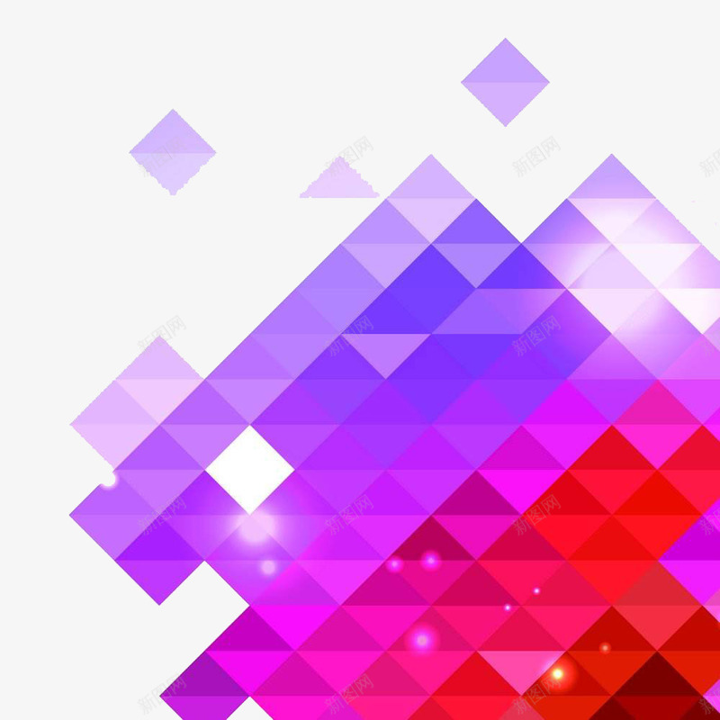 创意科技感渐变方块png免抠素材_88icon https://88icon.com 免费PNG素材 时尚 海报素材 炫光 田字方格 科技 紫色方块 红色方块