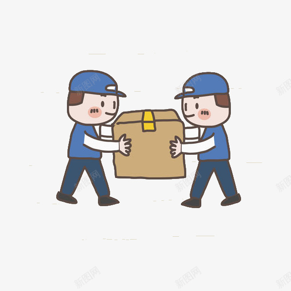 搬箱子的工人图png免抠素材_88icon https://88icon.com 卡通 合作的 帅气的 快递 插图 搬货员 搬运工 男人