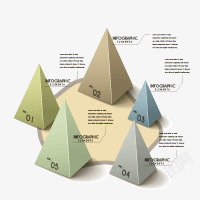 立体三角商务信息展示图素材