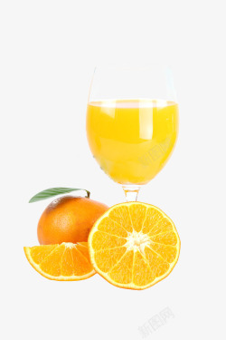 一杯新鲜的橙汁素材