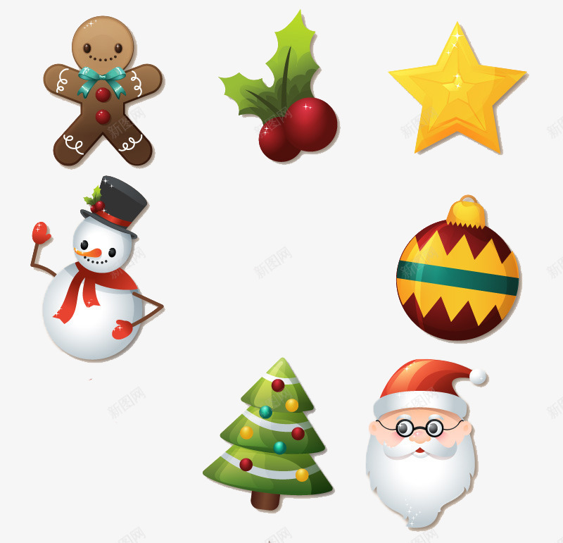 圣诞节圣诞老人雪人平png免抠素材_88icon https://88icon.com 圣诞老人 圣诞节 礼物装饰 素材 雪人