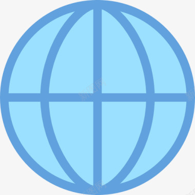 六角网格全球图标图标