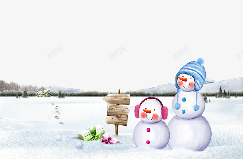 雪人png免抠素材_88icon https://88icon.com 冬季雪人元素 冬季雪人图片 冬季雪人素材 雪地场景