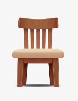 卡通扁平化木质椅子素材
