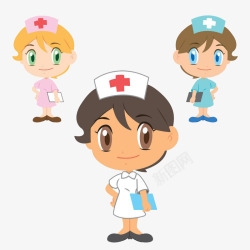 三个医生和护士素材