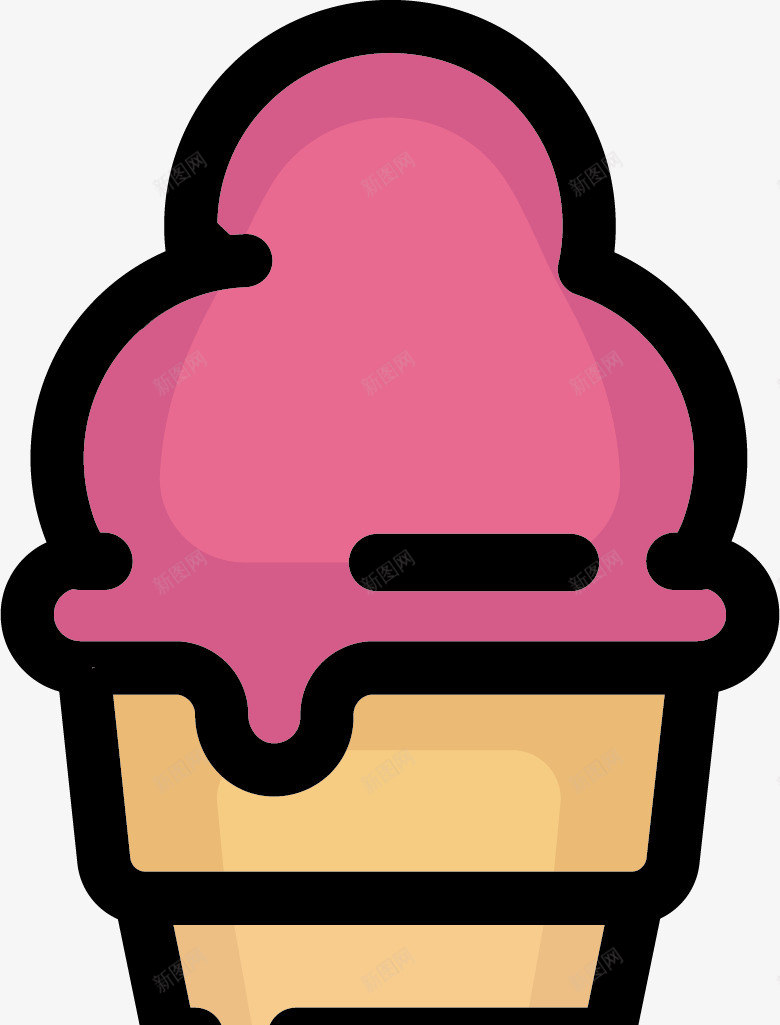 香芋味的冰淇淋矢量图ai免抠素材_88icon https://88icon.com 冰淇淋 凉爽 甜食 紫色 融化 食品 香芋味 矢量图