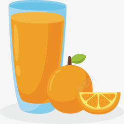 好喝精美橙汁饮料矢量图高清图片