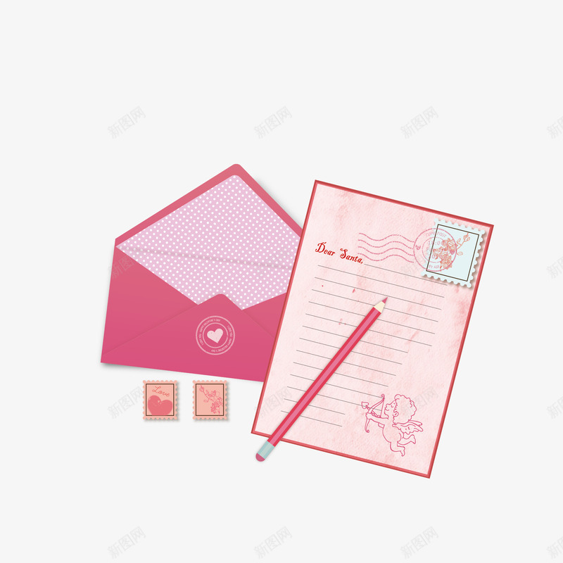 信封和信纸png免抠素材_88icon https://88icon.com 信封 信纸 笔