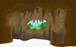 岩石洞穴钟乳石洞矢量图高清图片