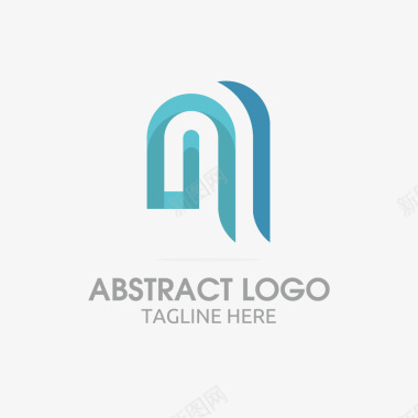 创意logo淡蓝色创意logo矢量图图标图标
