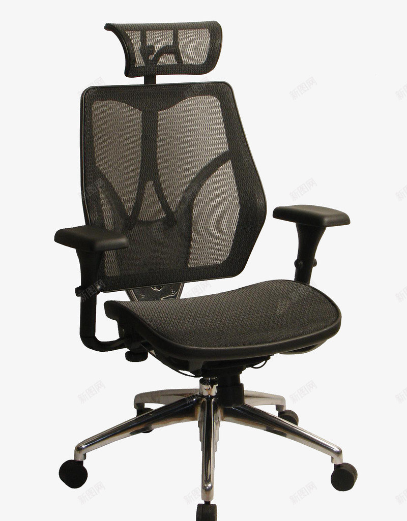 办公室黑色椅子png免抠素材_88icon https://88icon.com 实物 网状椅子 转椅 黑色