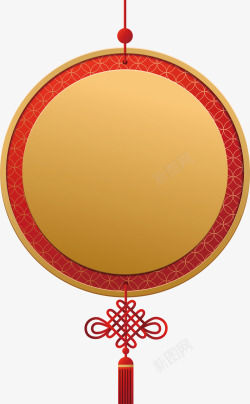 金色中国风圆形挂饰素材
