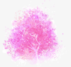 紫色梦幻大树造型素材