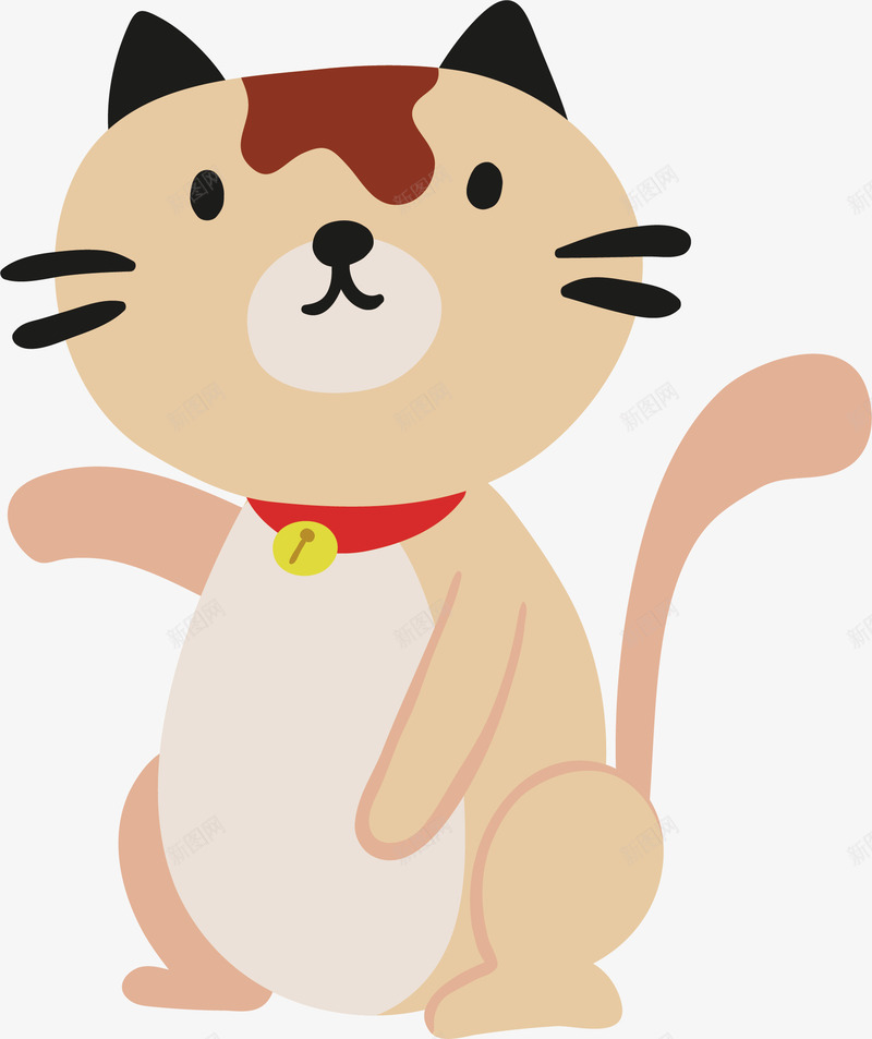 卡通小猫矢量图ai免抠素材_88icon https://88icon.com 创意 卡通 可爱 小猫 彩色图 手绘图 简约 矢量图